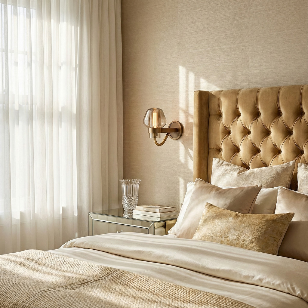 Lampada da parete elegante moderna in cristallo AureliaGlow | Temsk