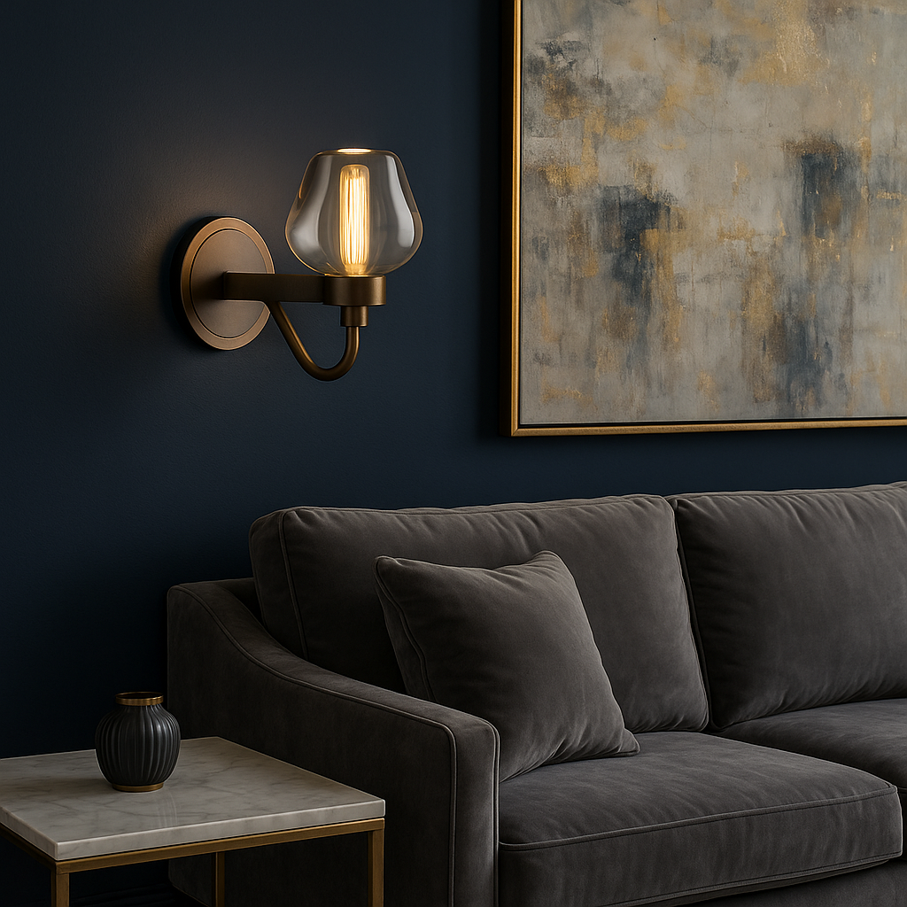 Lampada da parete elegante moderna in cristallo AureliaGlow | Temsk