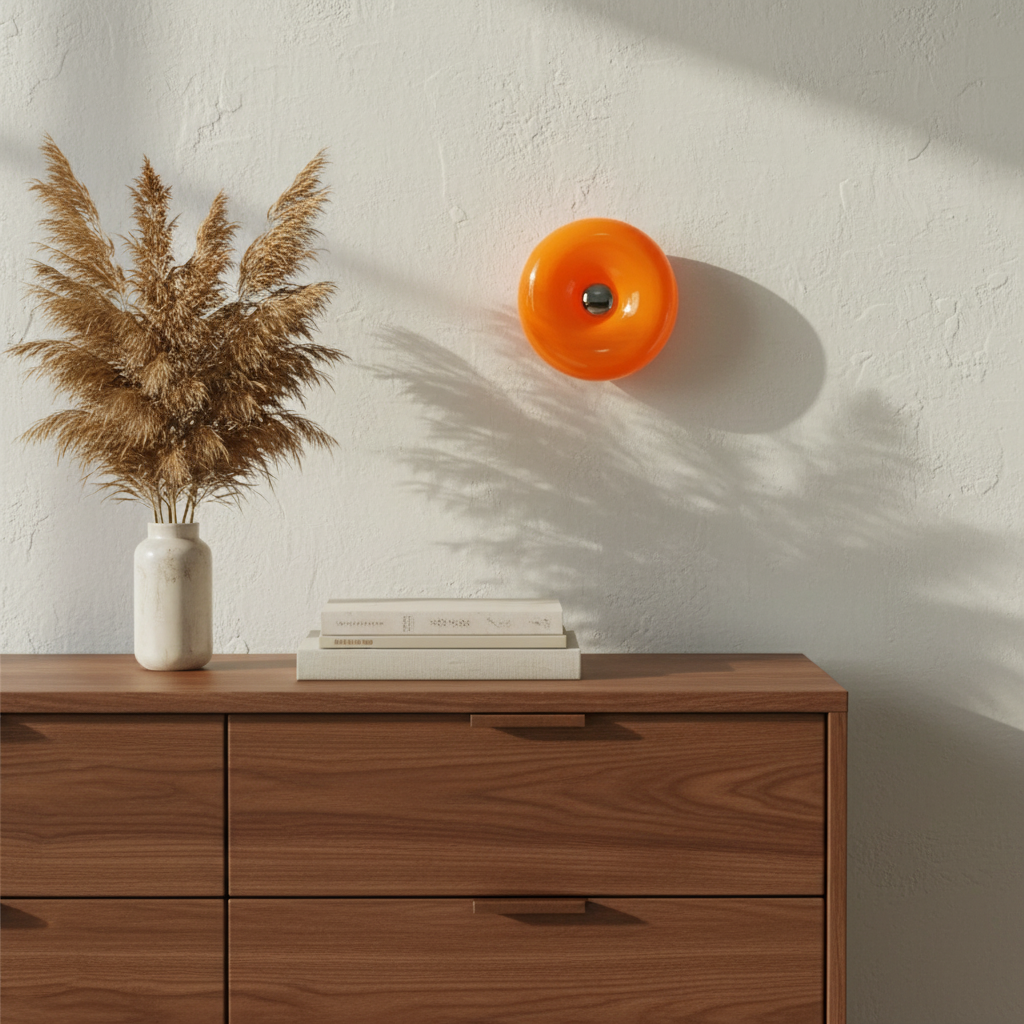 NovaLume Retro Glossy Glass Wall Sconce Light Fixture | Temsk