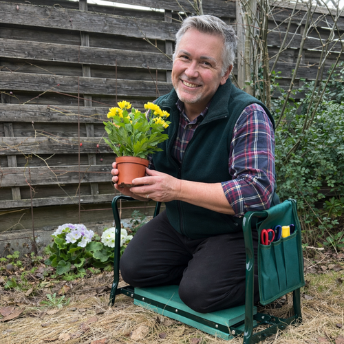 GardenEase Pro Ergonomic 2-In-1 Kneeler And Seat For Joint Comfort Temsk
