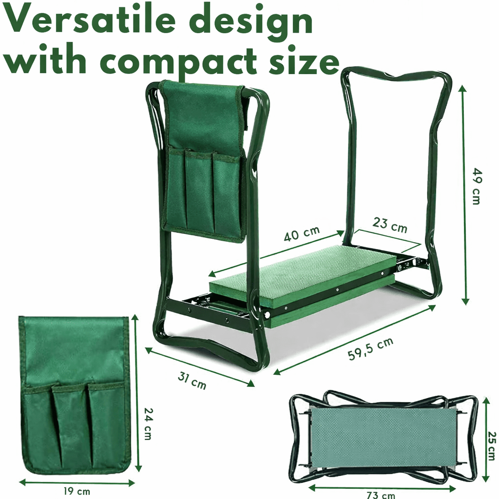 GardenEase Pro Ergonomic 2-In-1 Kneeler And Seat For Joint Comfort | Temsk