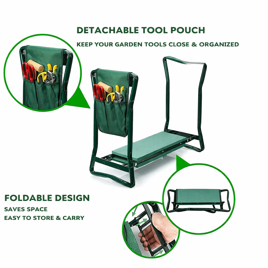 GardenEase Pro Ergonomic 2-In-1 Kneeler And Seat For Joint Comfort | Temsk