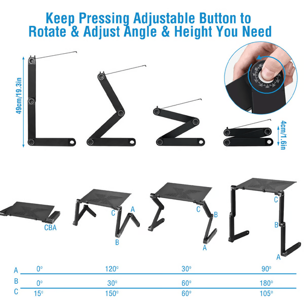 VertaFlex 360 Ergonomic Laptop Stand For Healthy And Flexible Working | Temsk