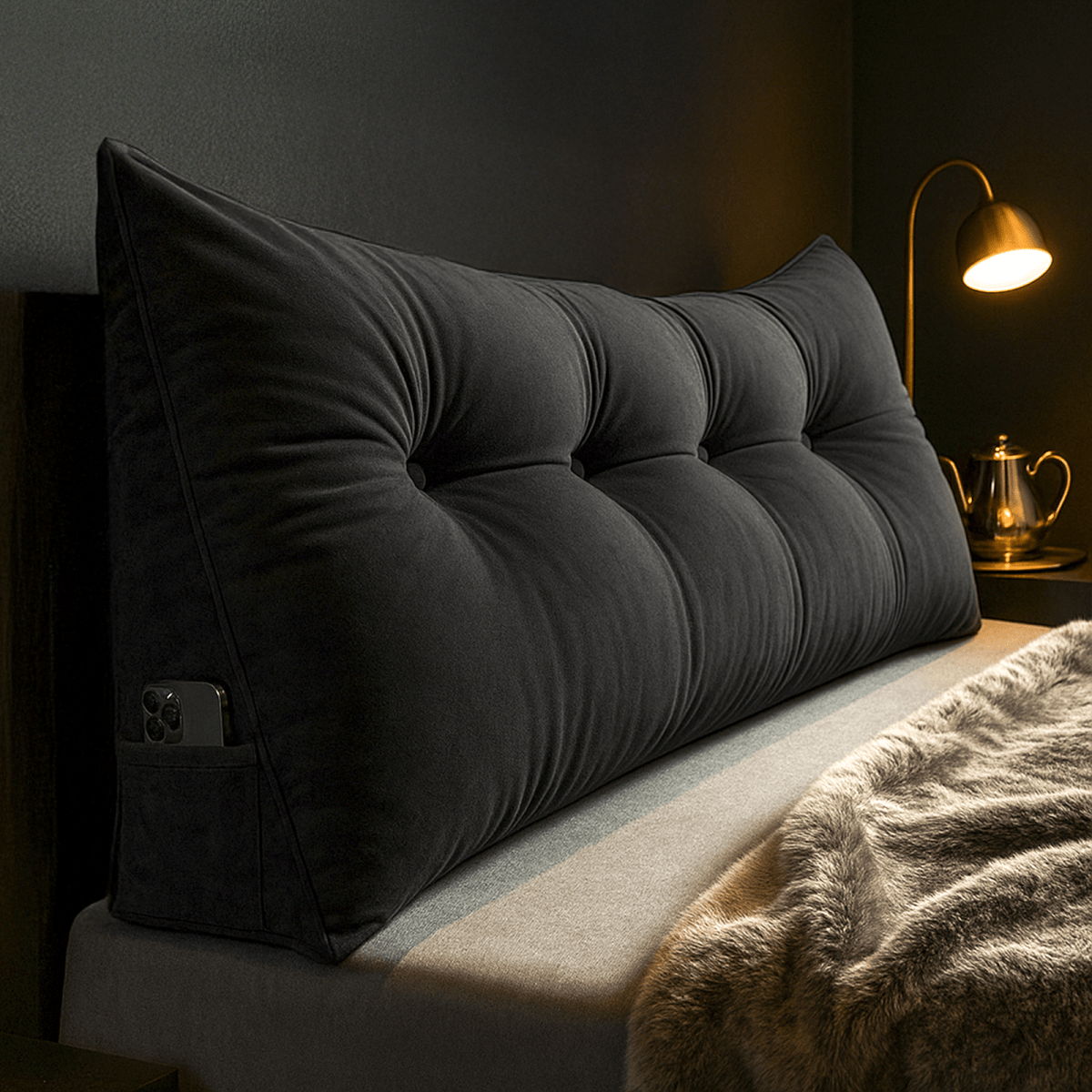 CozyNest Kilepude til Ergonomisk Rygstøtte på Seng og Sofa | Temsk