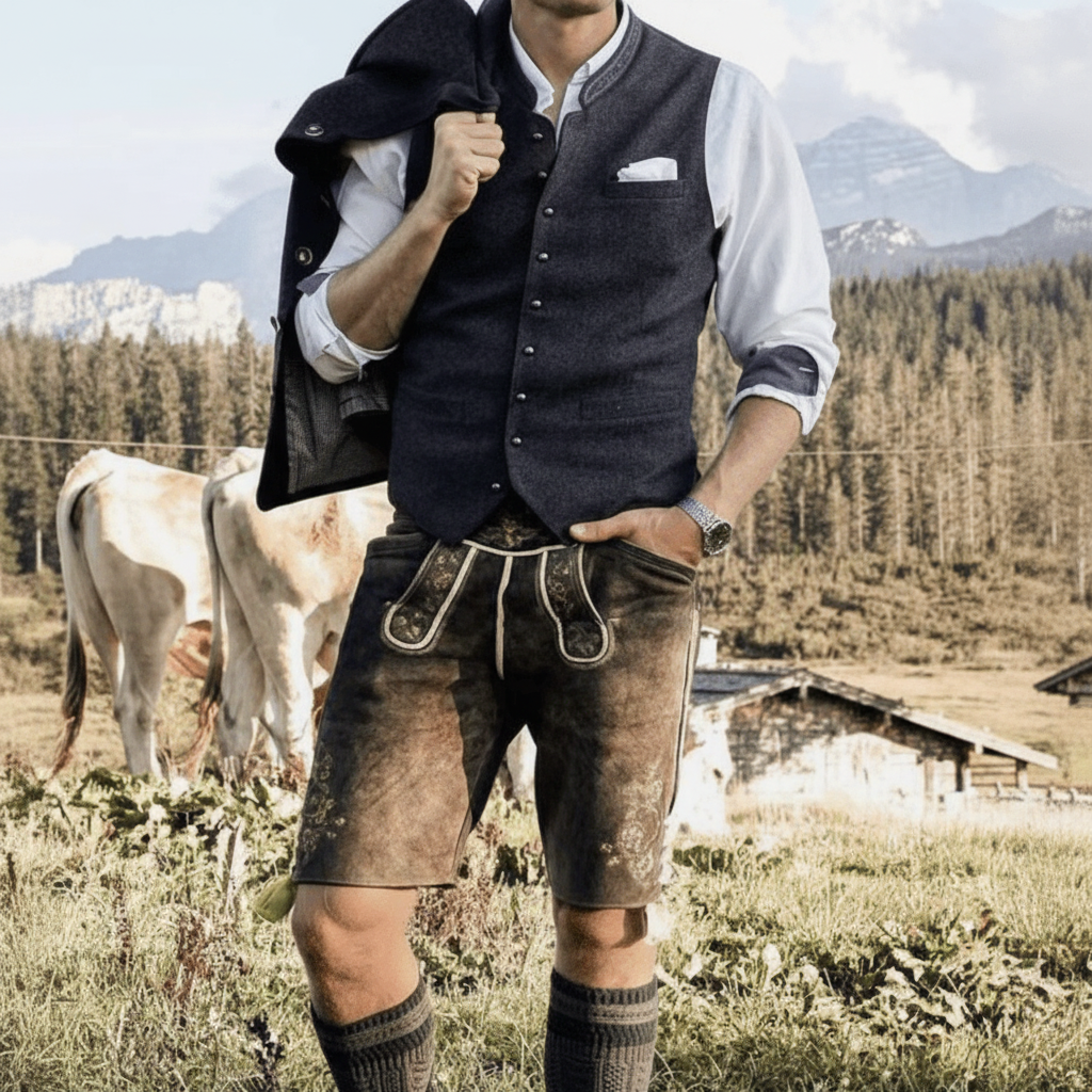 HeritageForge Men's Leather Trousers With Traditional Design | Temsk