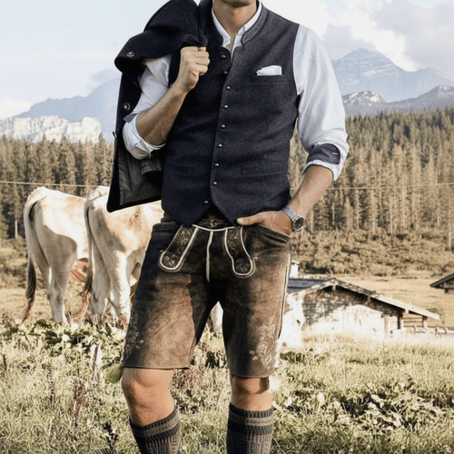 HeritageForge Men's Leather Trousers With Classic Design Temsk
