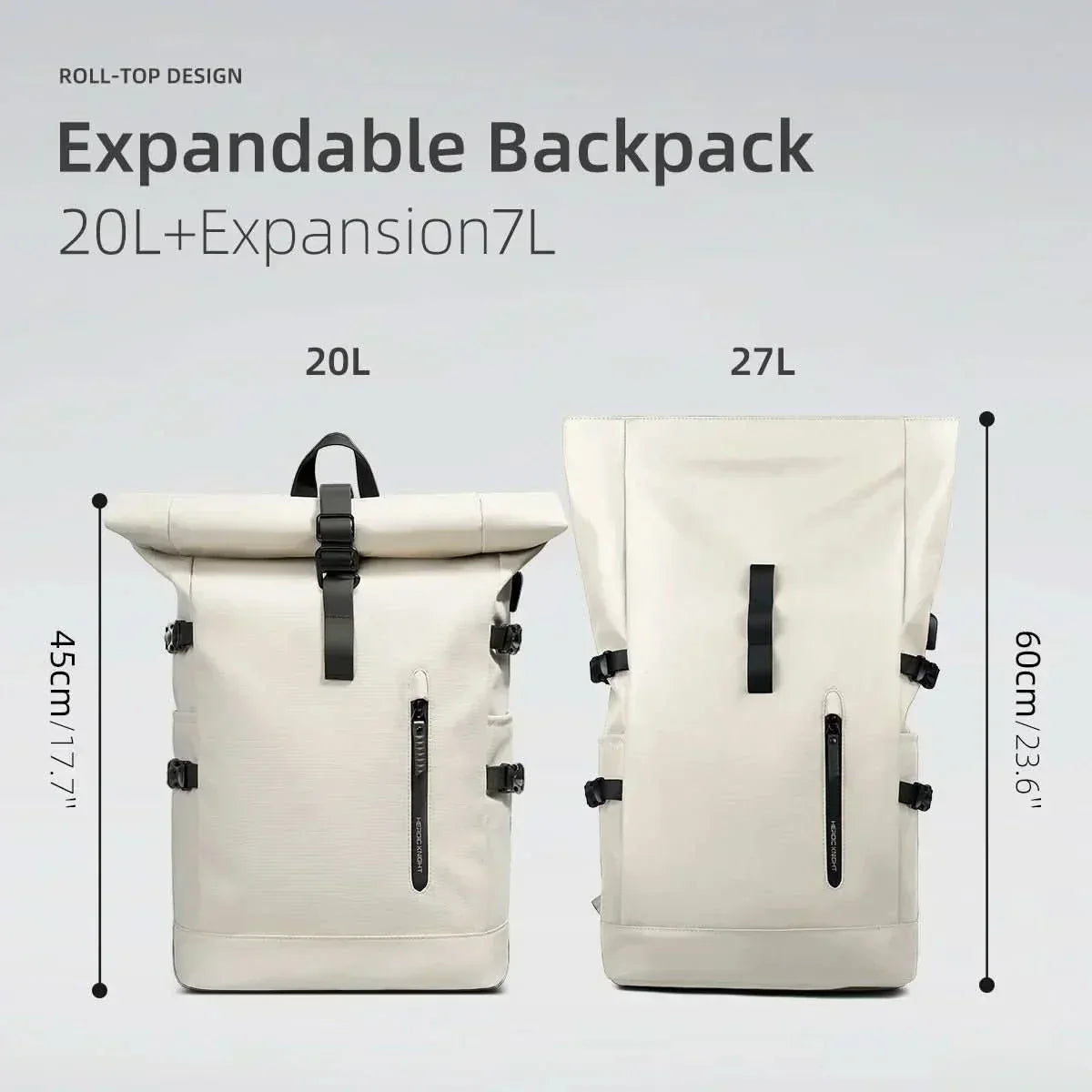 TrailMate Expandable Roll-Top Backpack With Laptop Compartment And Large Capacity | Temsk
