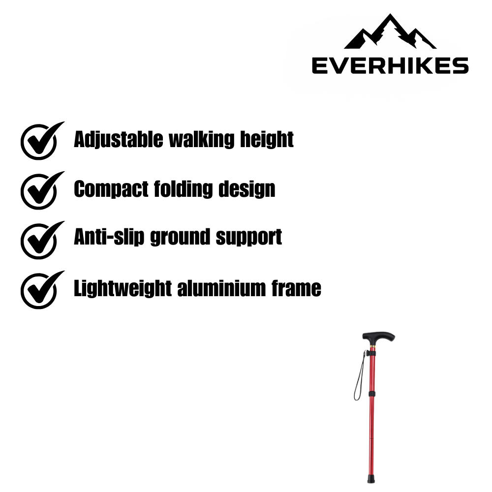 Walking Stick Lightweight Adjustable Folding Cane | Temsk