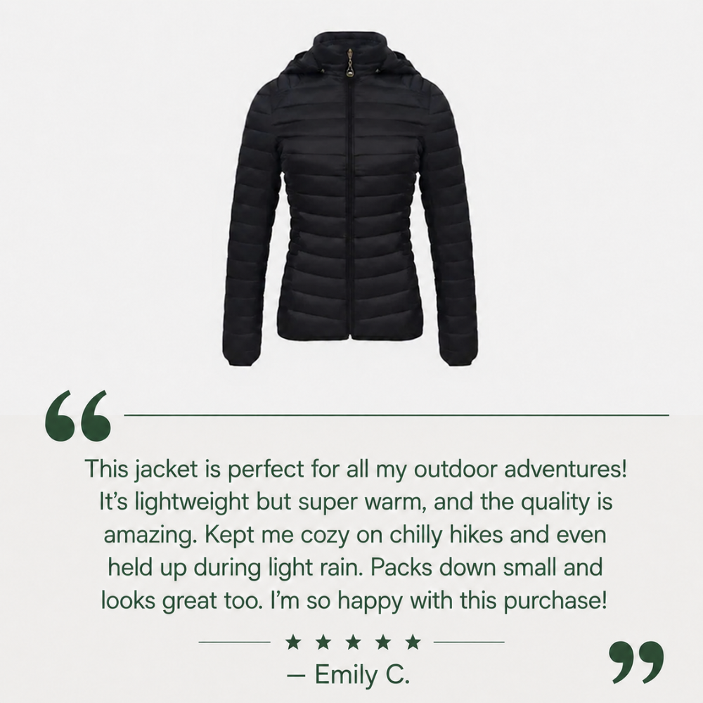 Women’s Insulated Jacket, Lightweight Down Layer | Temsk