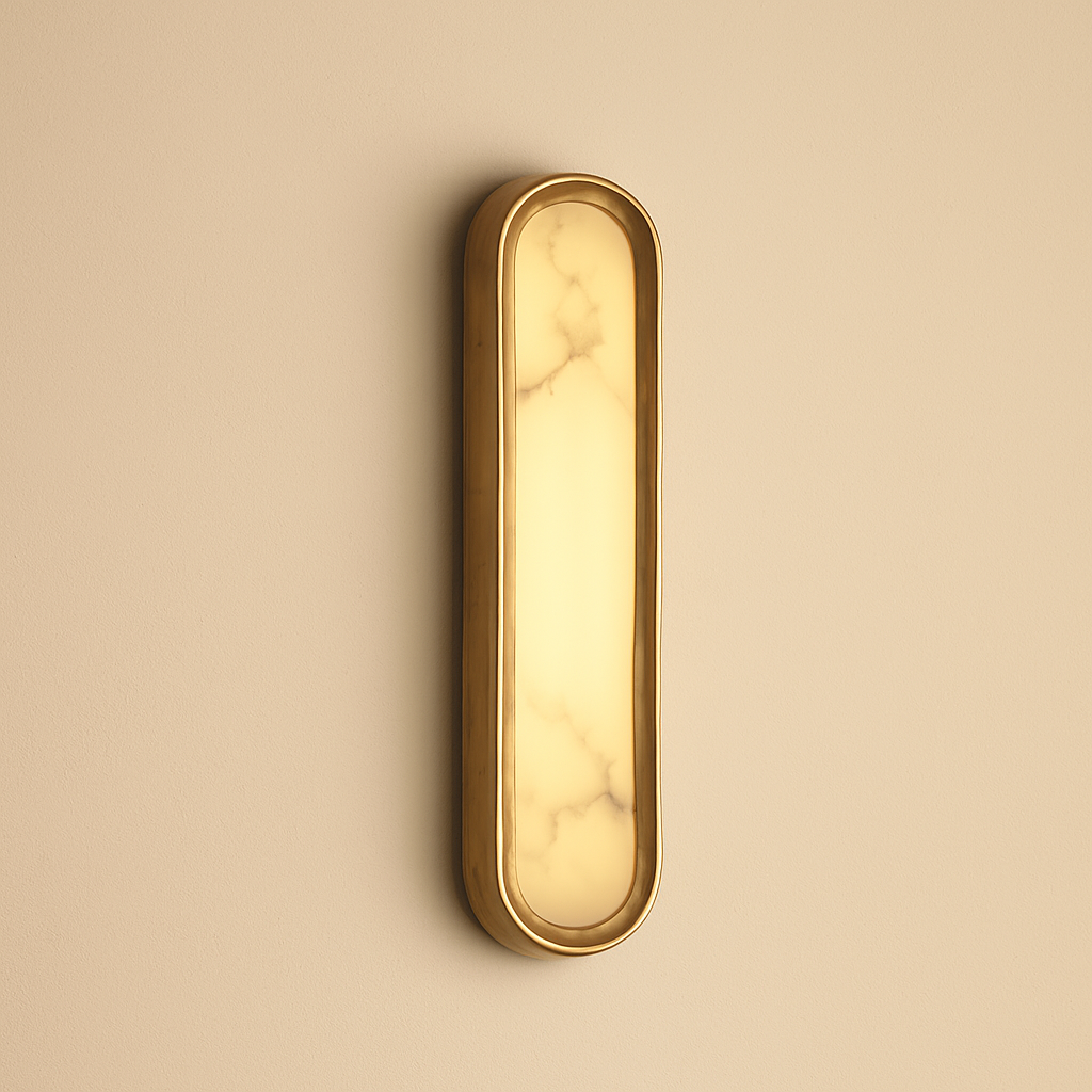 NovaLumen Elegant Sculptural Alabaster Wall Sconce Light Fixture | Temsk