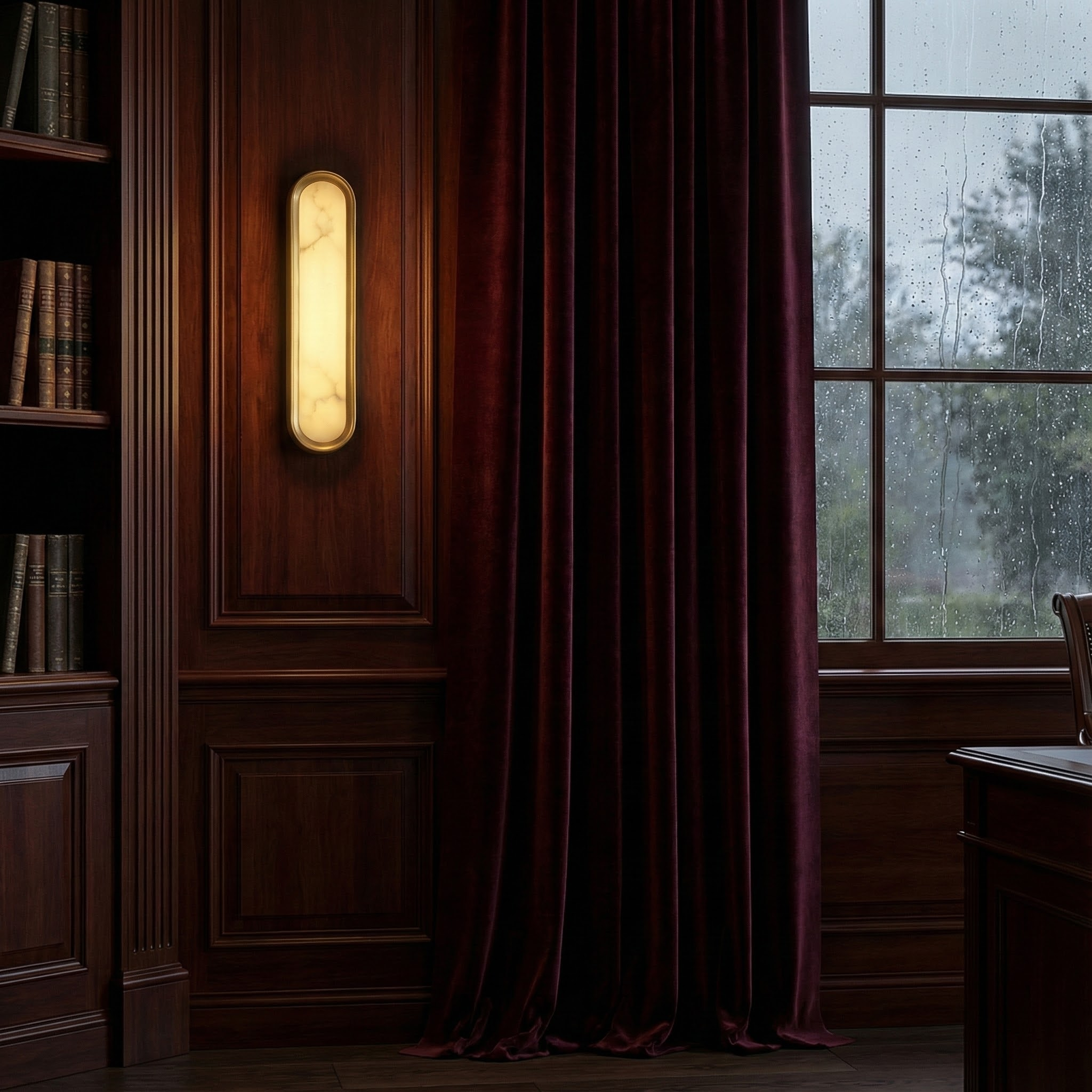 NovaLumen Elegant Sculptural Alabaster Wall Sconce Light Fixture | Temsk