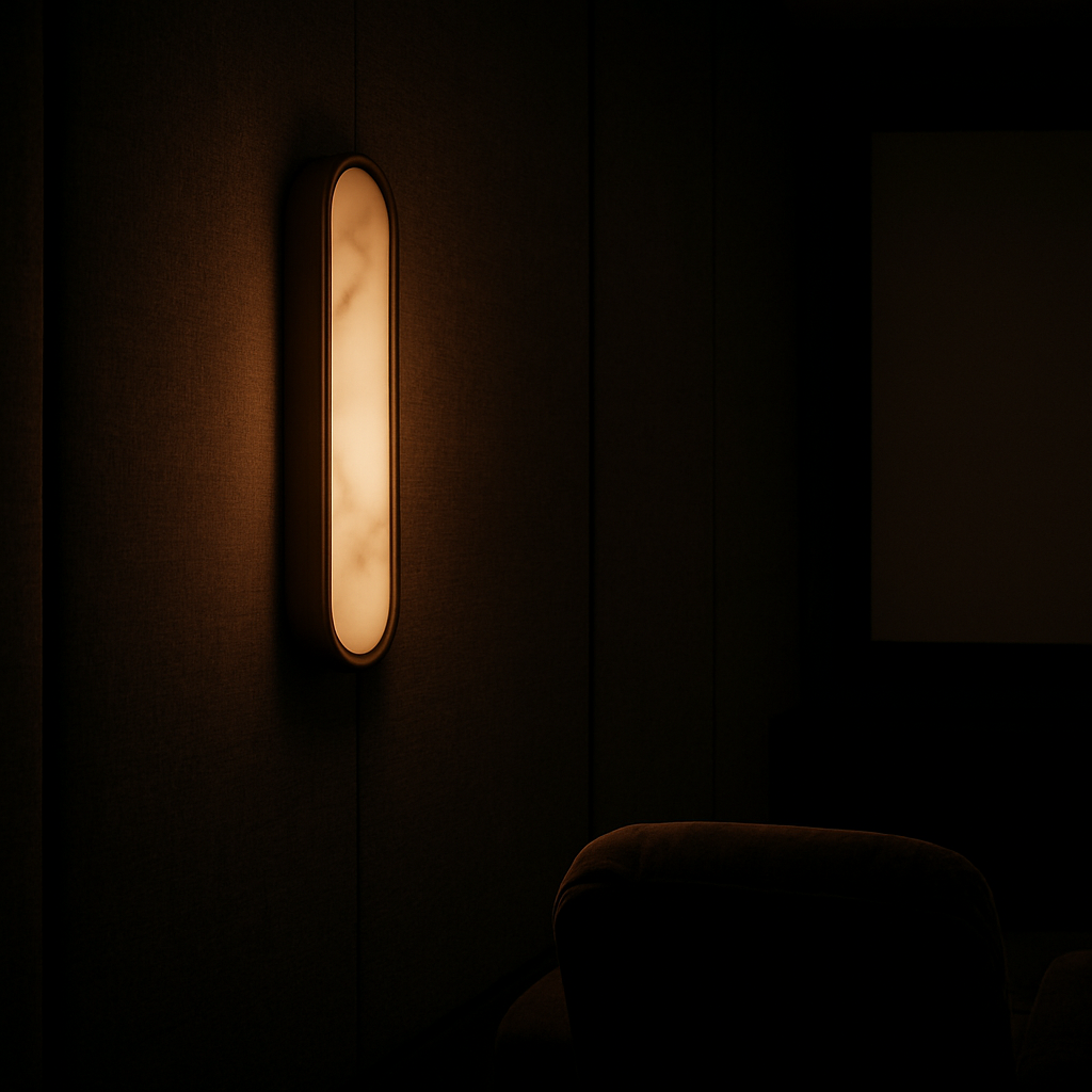 NovaLumen Elegant Sculptural Alabaster Wall Sconce Light Fixture | Temsk