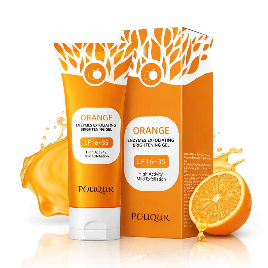 Oranges Peeling- und Aufhellungsgel für tiefe Reinigung und Feuchtigkeit | Temsk