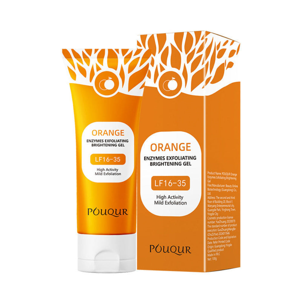 Oranges Peeling- und Aufhellungsgel für tiefe Reinigung und Feuchtigkeit | Temsk