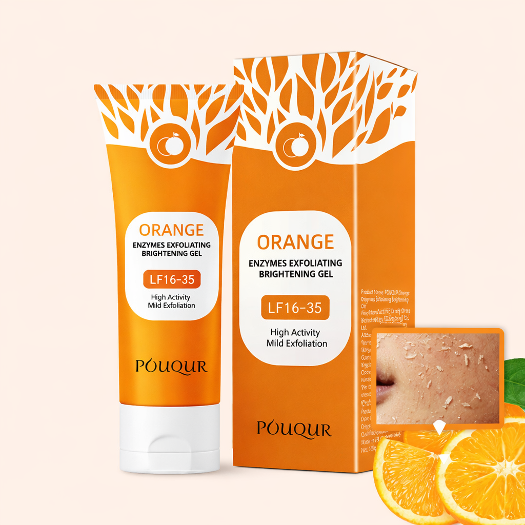 Oranges Peeling- und Aufhellungsgel für tiefe Reinigung und Feuchtigkeit | Temsk