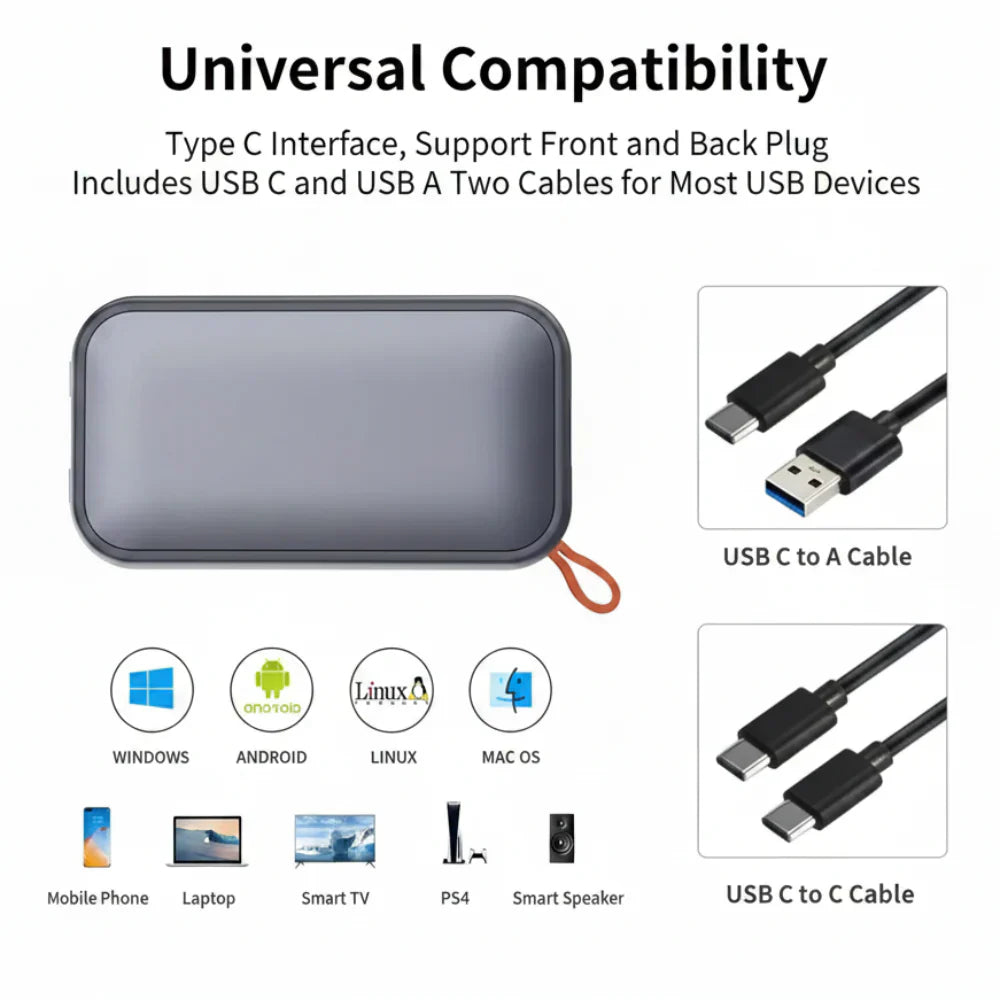 Portable External SSD 512GB With 1050 MBps Data Transfer | Temsk