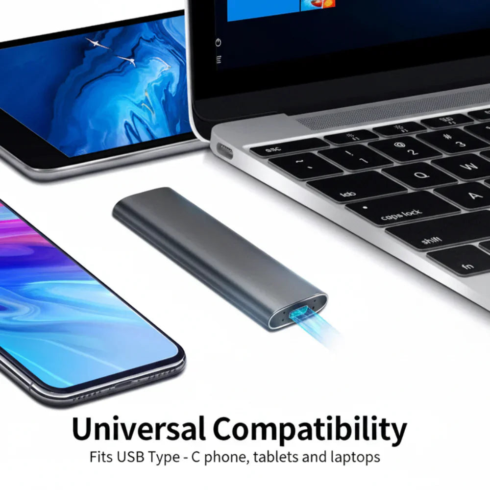 512GB bærbar ekstern SSD med USB til ultrahurtig dataopbevaring | Temsk