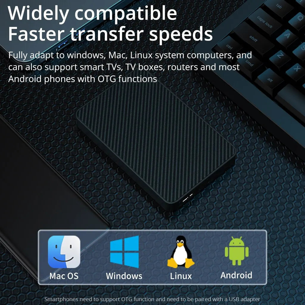 Compact External Portable SSD With USB 3.0 For Quick Data Backup And Storage | Temsk