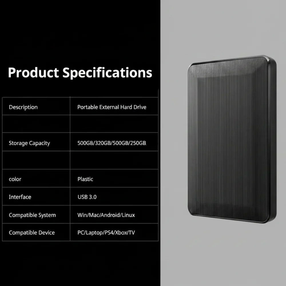 Portable External SSD Drive With USB 3.0 For Fast Transfers | Temsk
