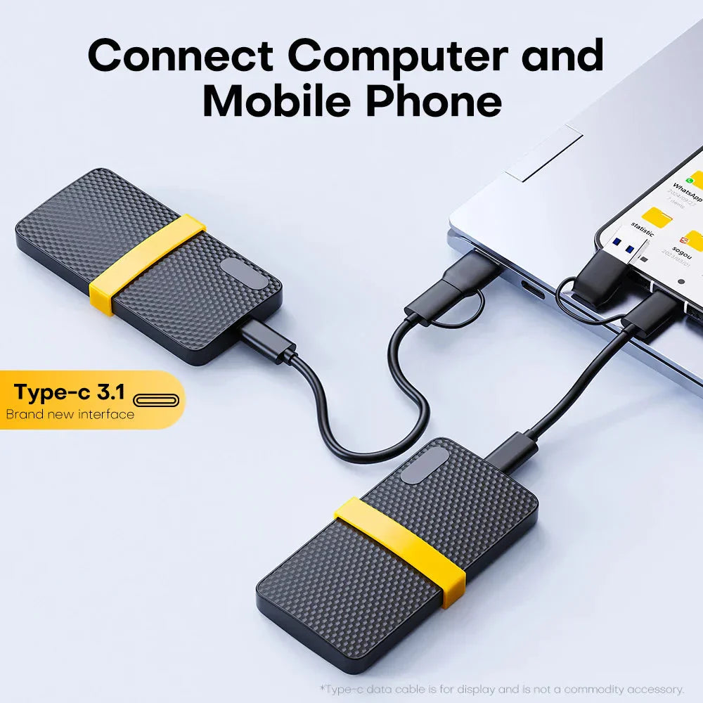 Compact Portable SSD Drive With USB 3.1 Type-C Storage | Temsk