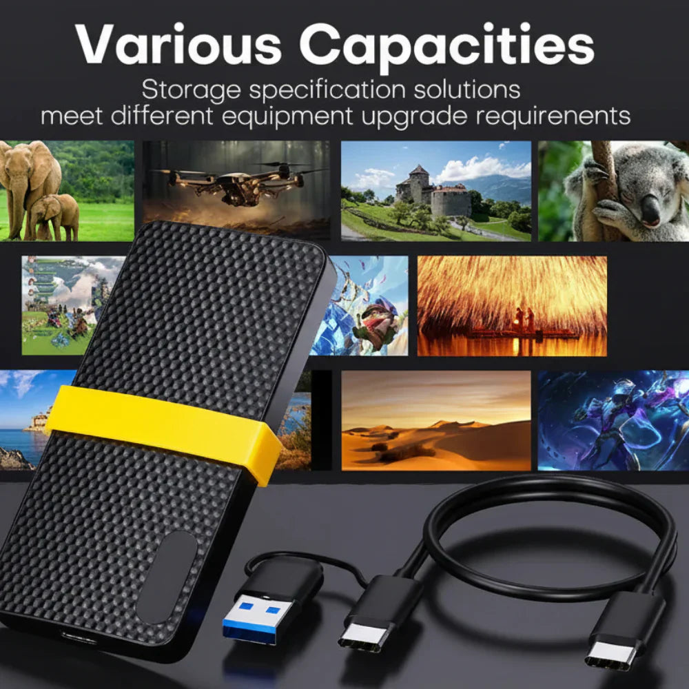 Compact Portable SSD Drive With USB 3.1 Type-C Storage | Temsk