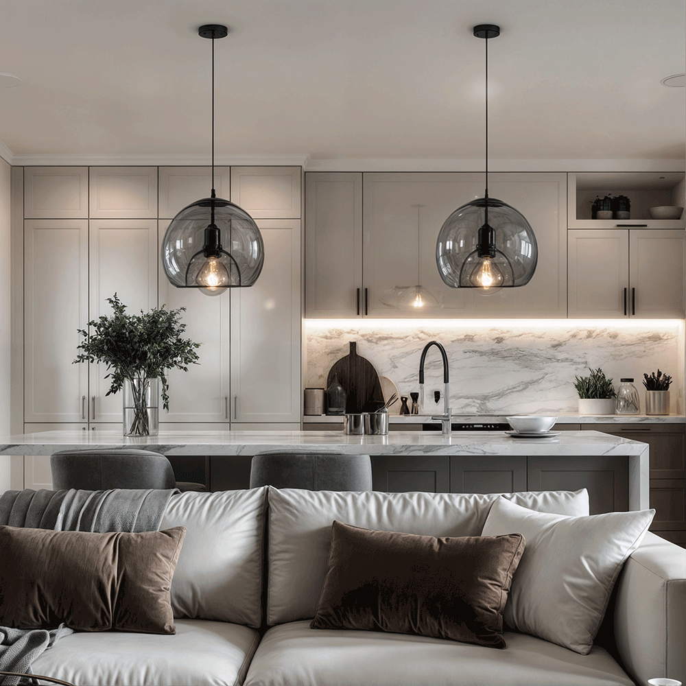 Lampade a sospensione Aurelia in vetro per cucine moderne e altro | Temsk