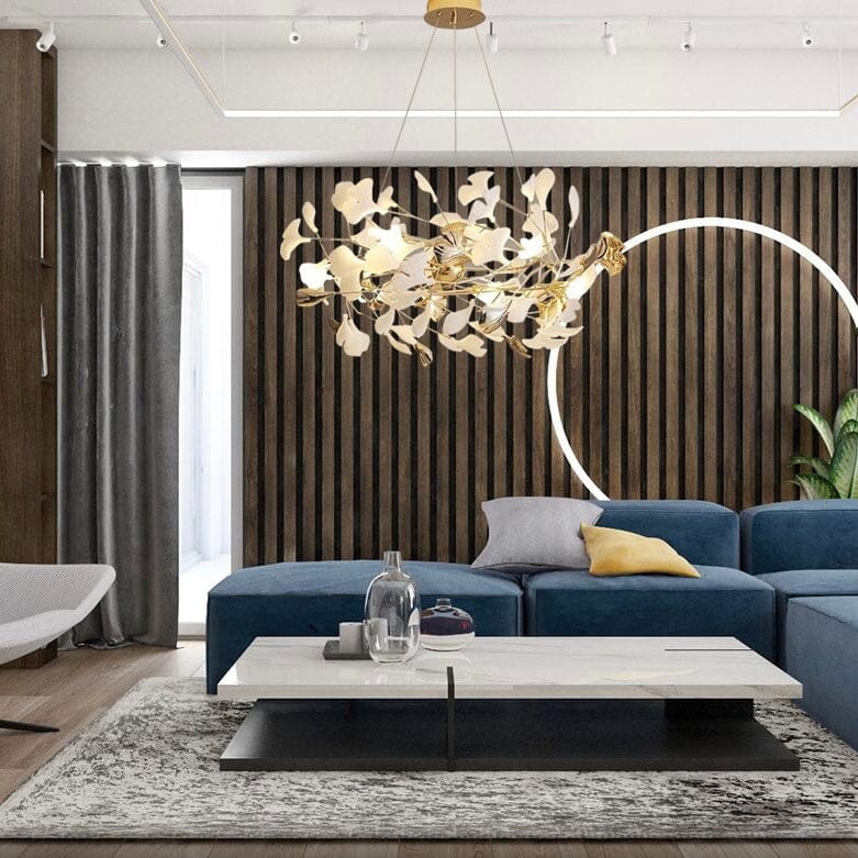 Ceramic Chandelier Petal Ceiling Light Fixture Elegant Glow | Temsk