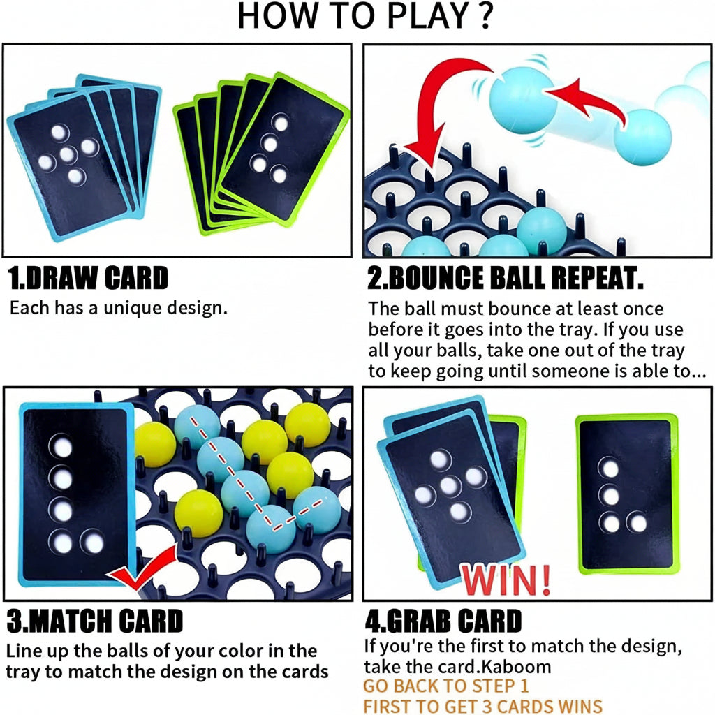 Interactive Party Board Game For Ball Toss And Connect Play | Temsk