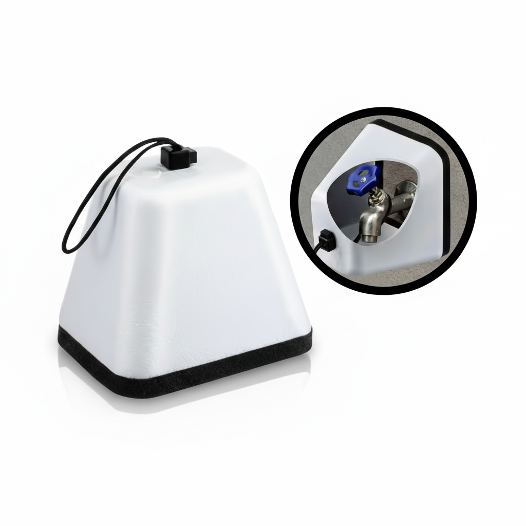 Foam Insulated Outdoor Faucet Covers For Winter Freeze Protection | Temsk