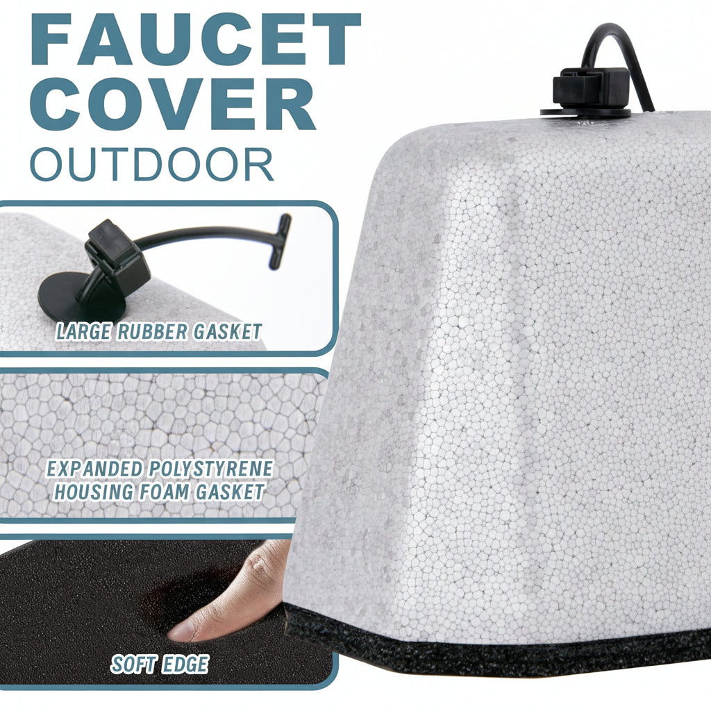 Foam Insulated Outdoor Faucet Covers For Winter Freeze Protection | Temsk