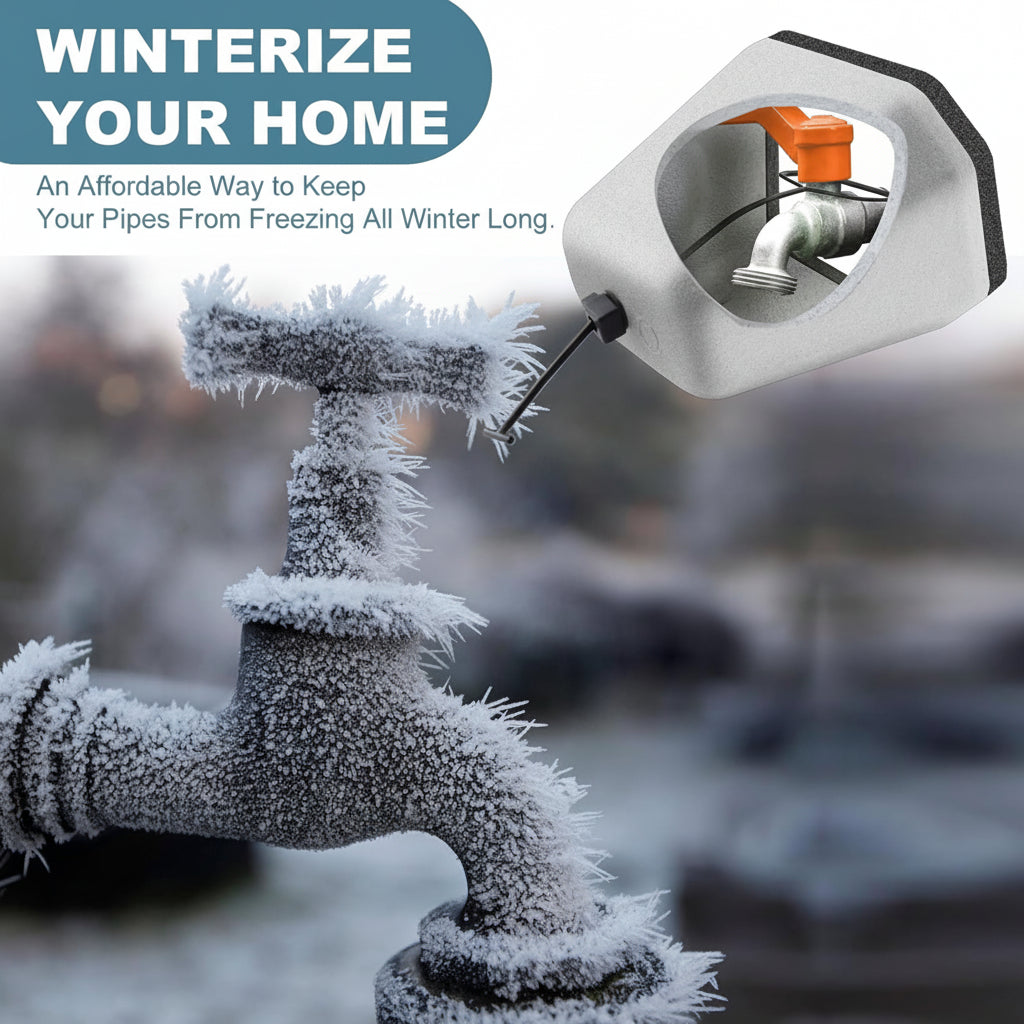 Foam Insulated Outdoor Faucet Covers For Winter Freeze Protection | Temsk