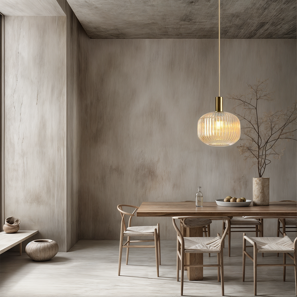 Aurora Pendant Lights In Fluted Glass For Home Lighting And Decor | Temsk