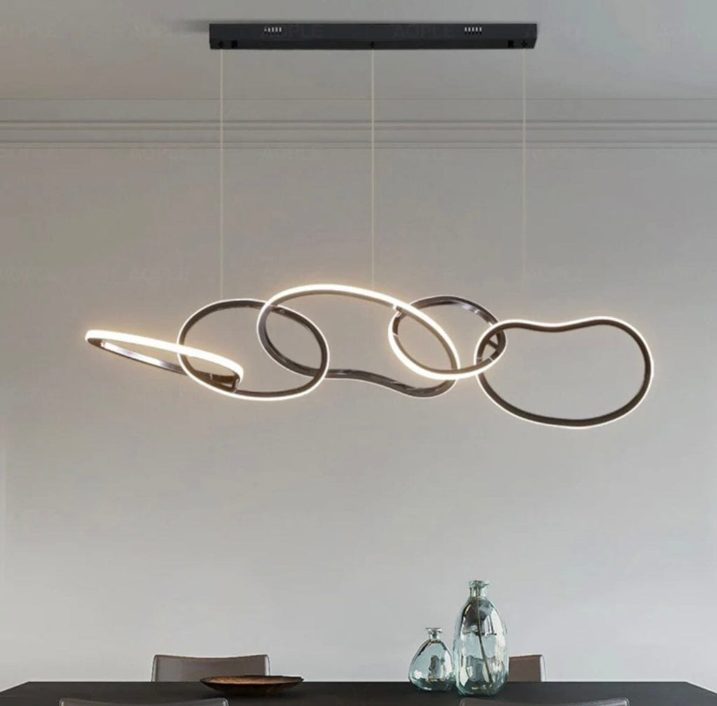 Vela Ring Pendant Light In Rose Gold Or Gold Finish | Temsk
