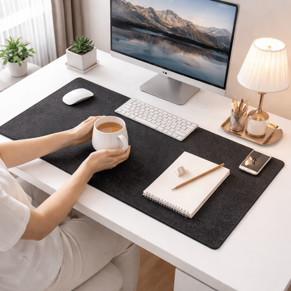 PureDesk měkká plstěná podložka na stůl pro čisté a uklizené pracovní místo | Temsk