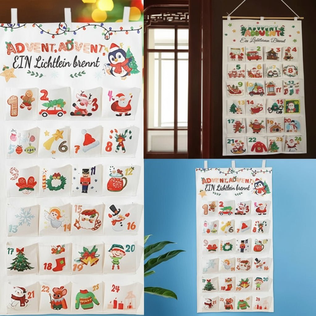 BrightNest DIY Fabric Advent Calendar With 24 Pockets For Christmas | Temsk