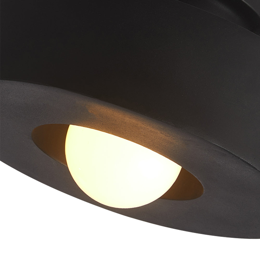 Nordic Wabi-Sabi Cylinder Ceiling Lamp Resin Dimmable 30cm Black Green Red Living Room | Temsk