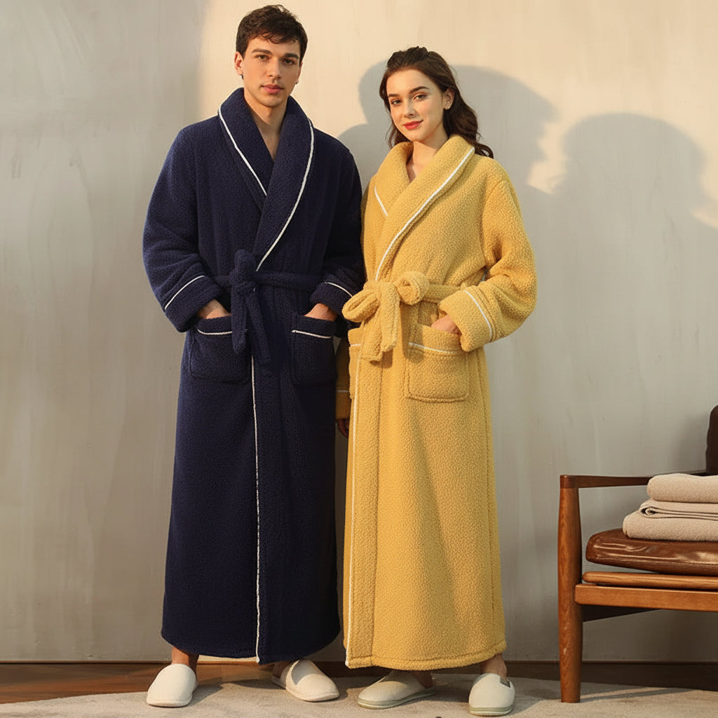 Cozy Winter Bathrobe With Full Sleeves For Lounge Comfort | Temsk