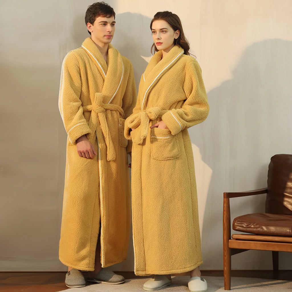Cozy Winter Bathrobe With Full Sleeves For Lounge Comfort | Temsk