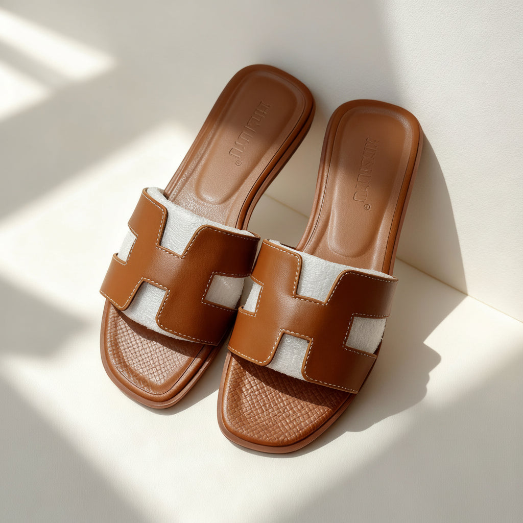 Sommer Åben Tå Slide Sandaler med Flad Sål til Afslappet Brug | Temsk