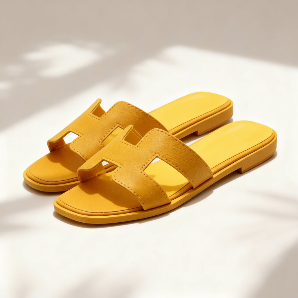 Sommer Åben Tå Slide Sandaler med Flad Sål til Afslappet Brug | Temsk