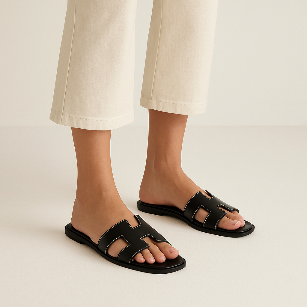 Sommer Åben Tå Slide Sandaler med Flad Sål til Afslappet Brug | Temsk