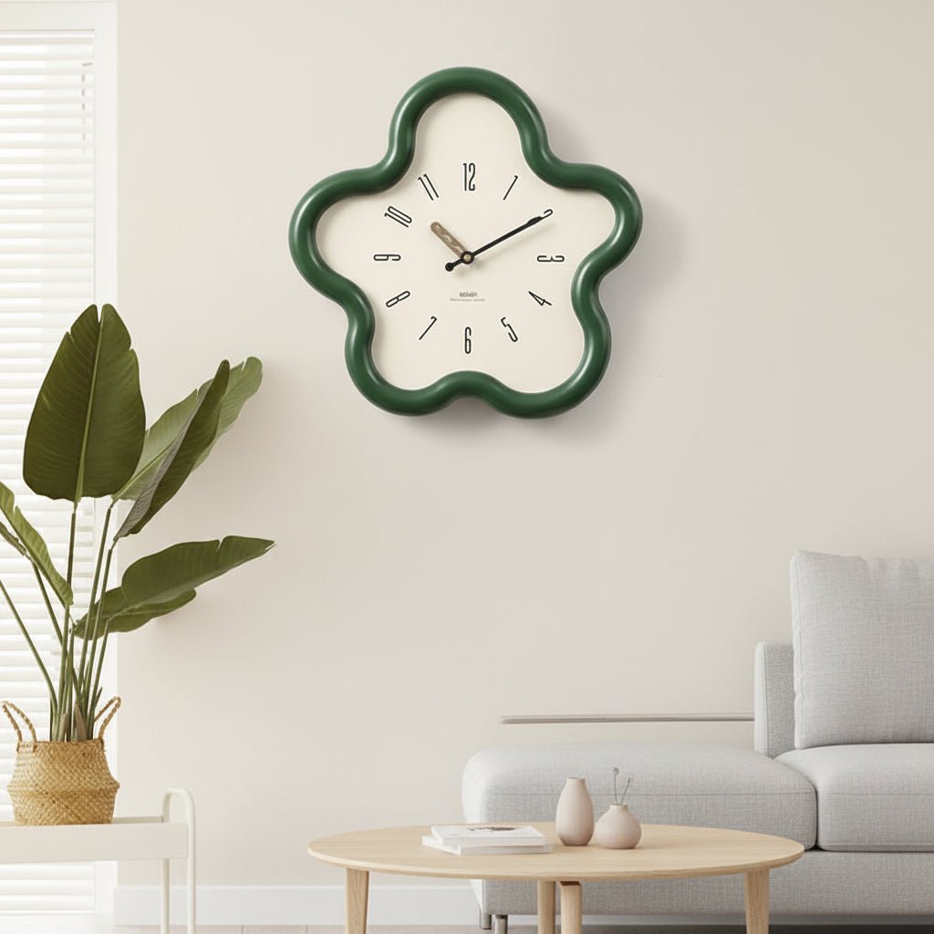 PetalGlow 3D Flower Pendulum Wall Clock With Silent Movement | Temsk