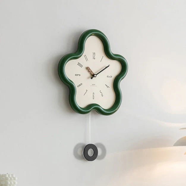 PetalGlow 3D Flower Pendulum Wall Clock With Silent Movement | Temsk