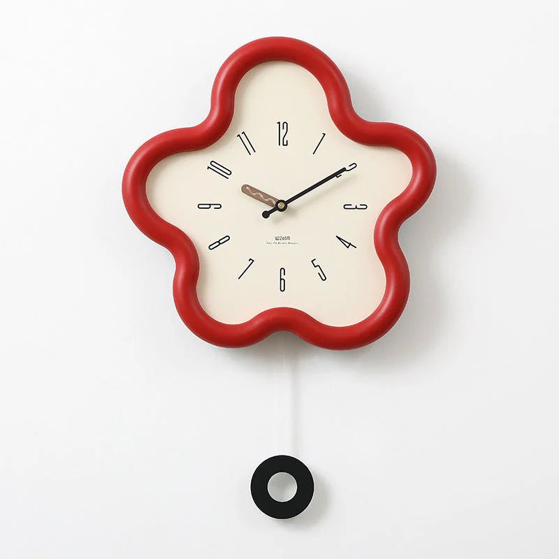 PetalGlow 3D Flower Pendulum Wall Clock With Silent Movement | Temsk