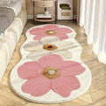 Floral Rug With Irregular Shape For A Soft Bedroom Floor | Temsk