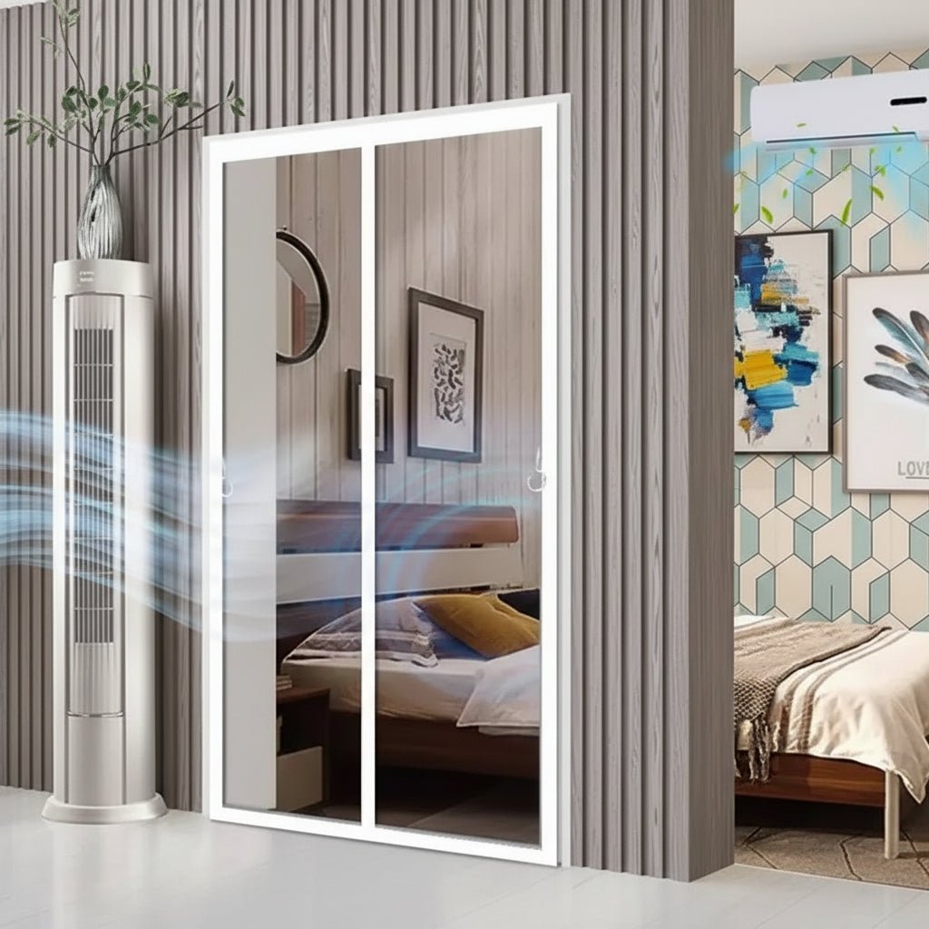TranspaGuard Clear Windproof Partition Curtain for Air Conditioning Systems | Temsk