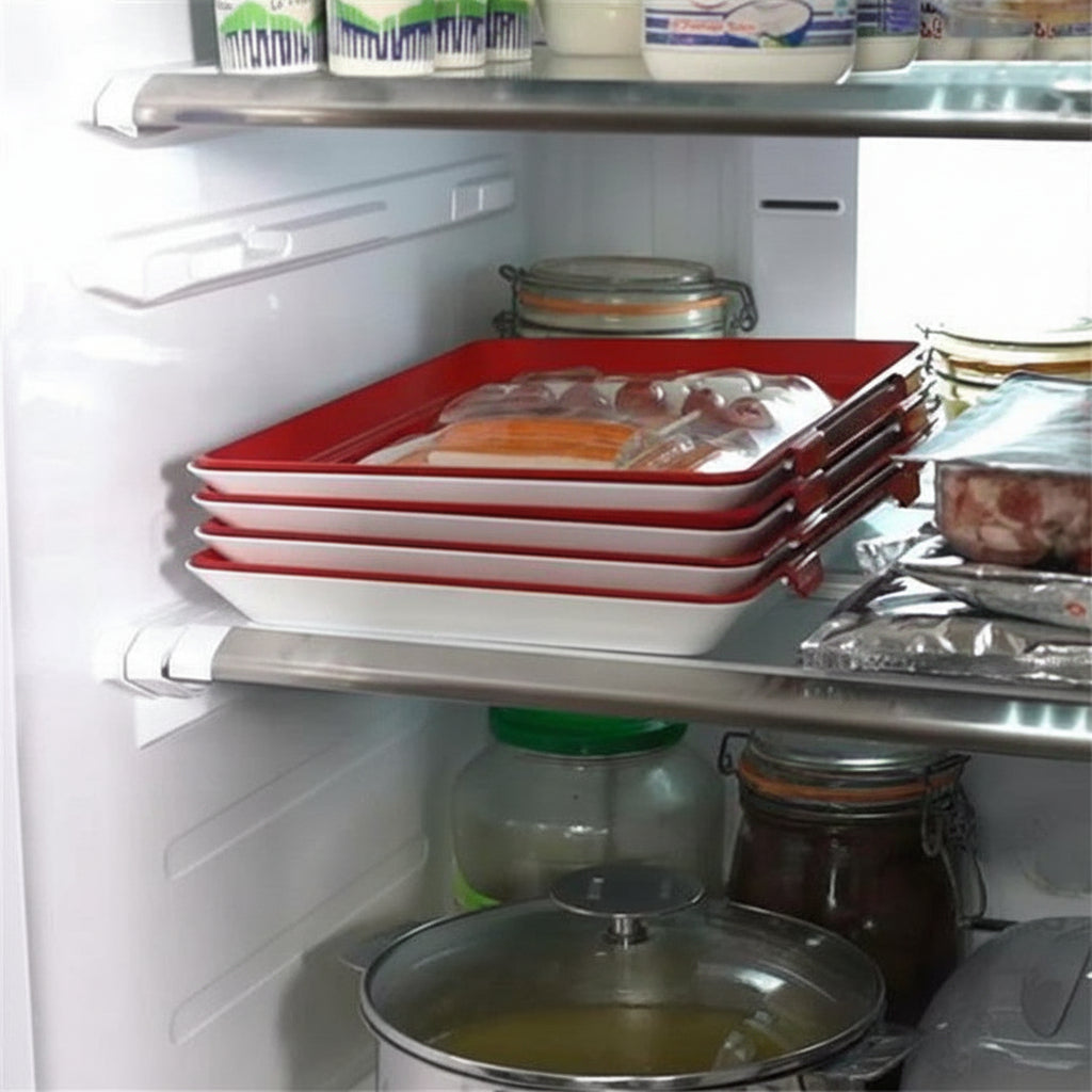 Reusable Tray With Elastic Seal For Fresh Food Storage In Kitchen | Temsk