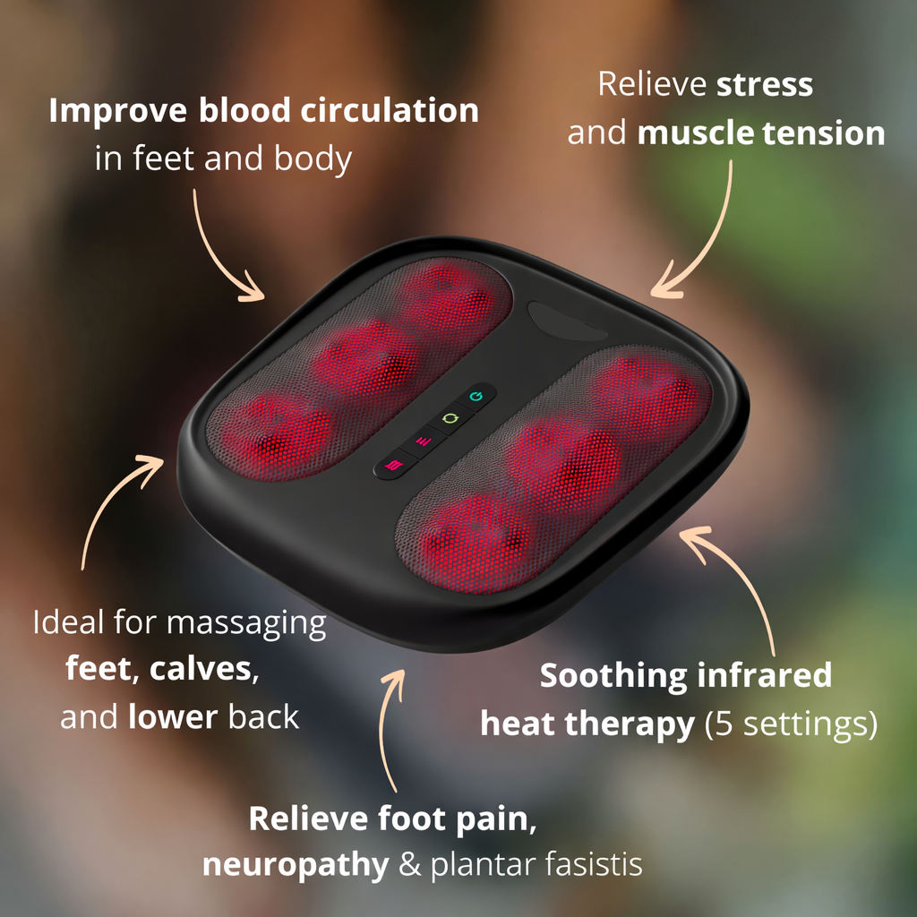 Electric Foot Massager With Heat Therapy For Muscle Recovery | Temsk