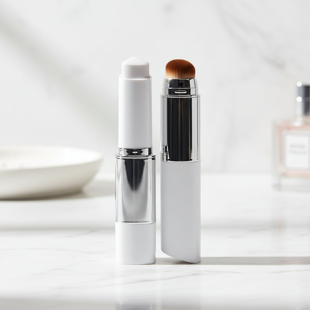 Farbwechselnder feuchtigkeitsspendender Foundation-Stick mit Creme-Make-up und weichem Pinsel | Temsk