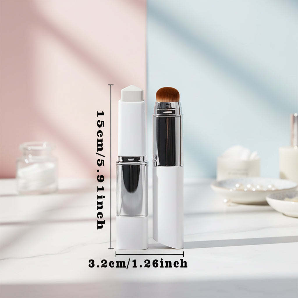 Farbwechselnder feuchtigkeitsspendender Foundation-Stick mit Creme-Make-up und weichem Pinsel | Temsk